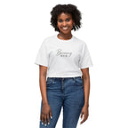 Becoming Her T-Shirt — Minimal Script Inspirational Tee