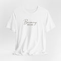 Becoming Her T-Shirt | Script Feminine Typography, Minimal Tee