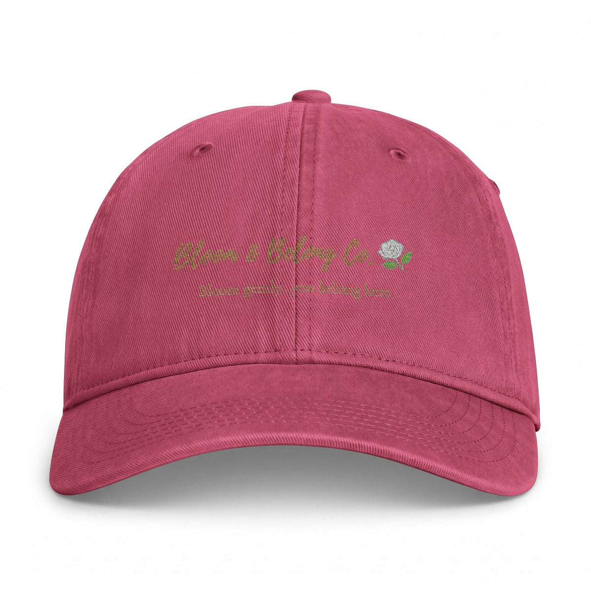 Washed Cap – “Wherever You Go, Bloom Where You’re Planted” Floral Inspirational Hat