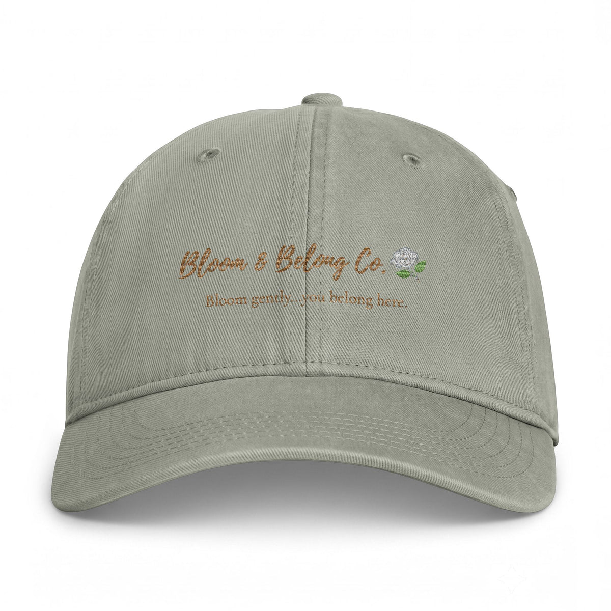 Washed Cap – “Wherever You Go, Bloom Where You’re Planted” Floral Inspirational Hat