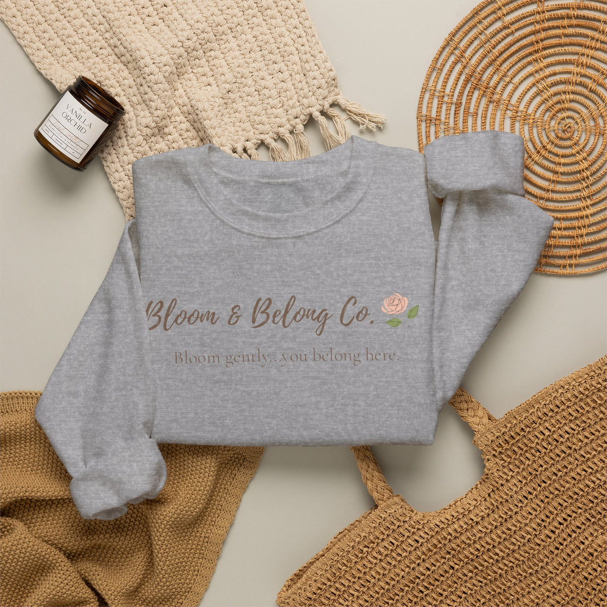 Bloom & Belong Co. Inspirational Crewneck Sweatshirt