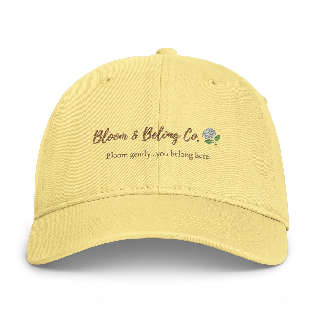 Washed Cap – “Wherever You Go, Bloom Where You’re Planted” Floral Inspirational Hat